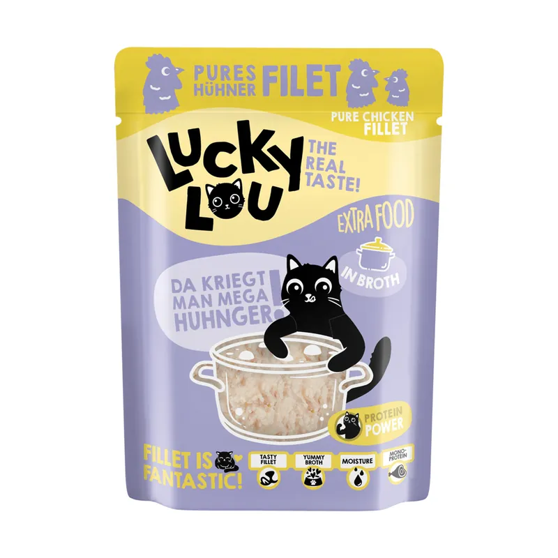 Lucky Lou Extra Food Hühnerfilet in Broth Pouchbeutel 70 g Beliebt